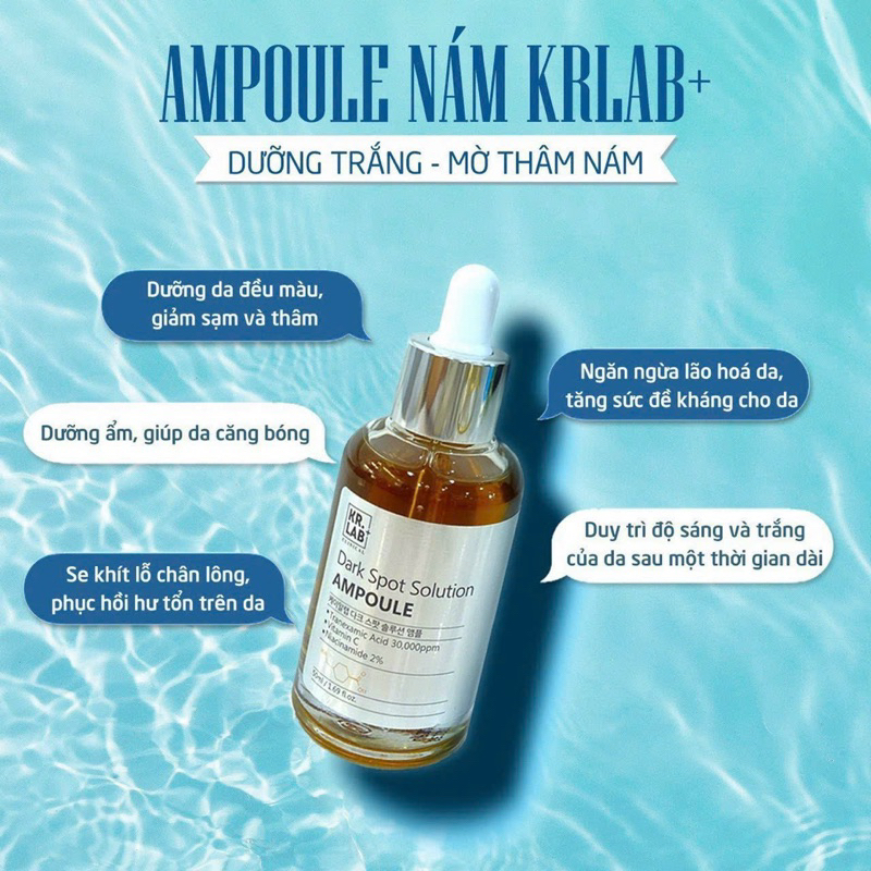 Chi tiết Serum nám dạng ampoule KR.LAB DARK SPOT SOLUTION AMPOULE 50ml trắng da mờ thâm sạm nám