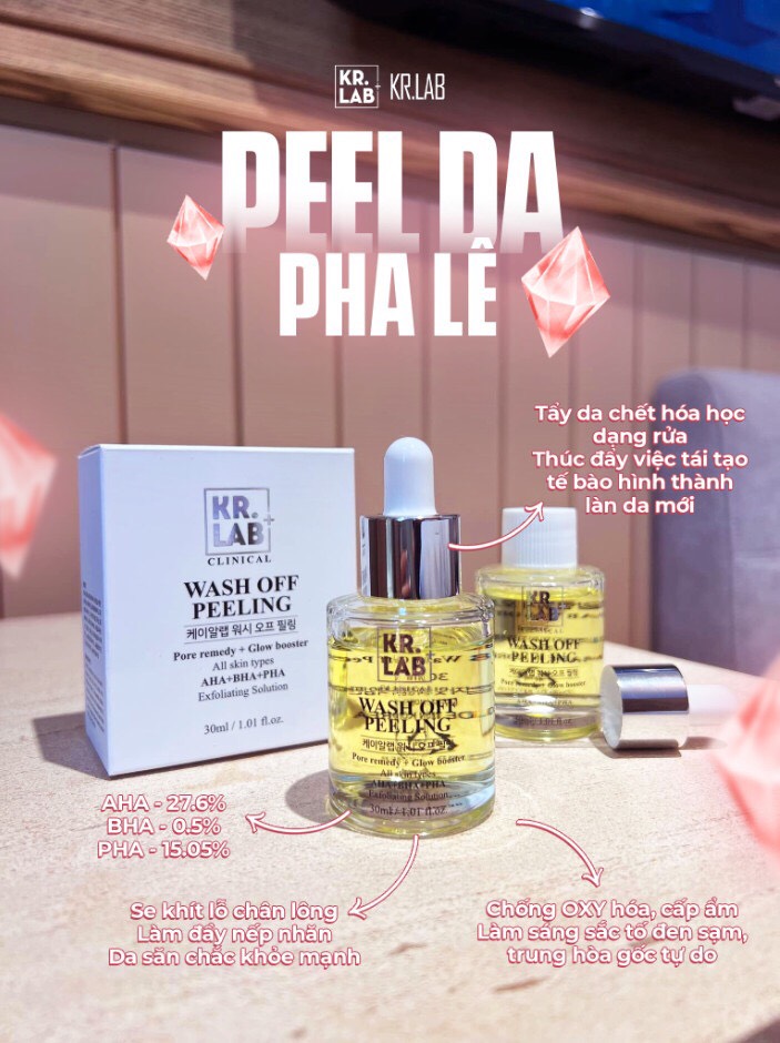 Chi tiết Tinh chất Peel da pha lê căng bóng Hàn Quốc KR.LAB+ 30ml